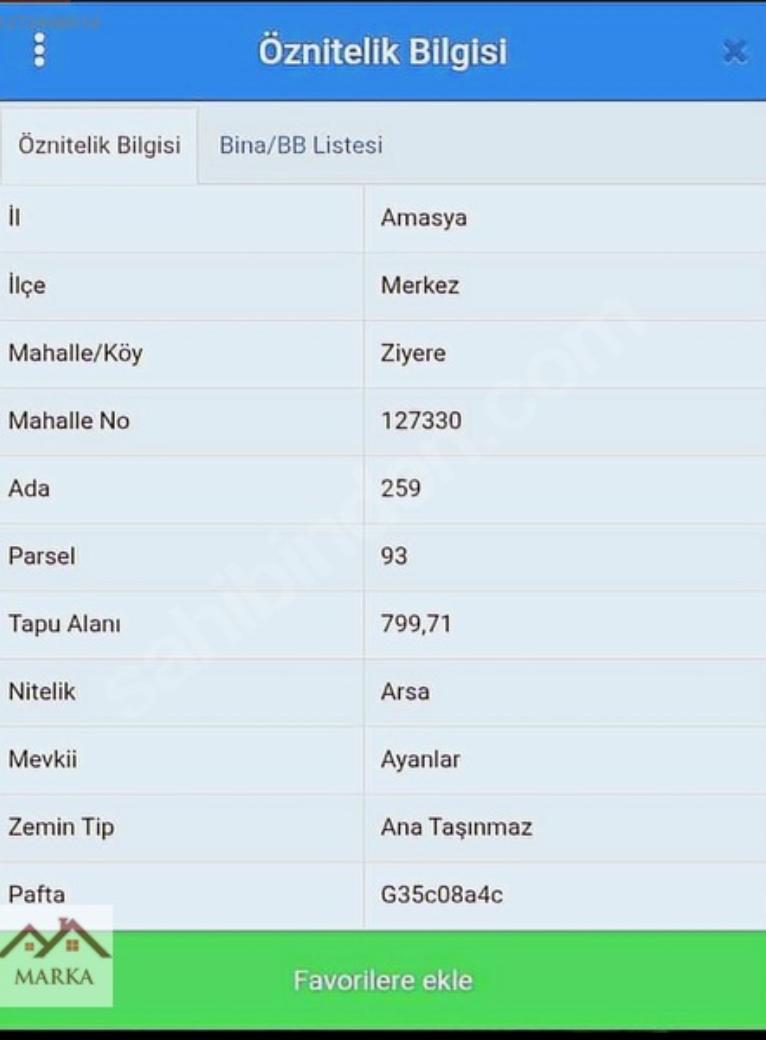 ACİL ARAÇ TAKASLI ZİYARET KASABASINDA ÜÇ KAT İMARLI 800 m2 ARSA